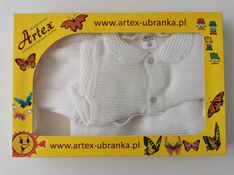 Artex - ażurowy komplet niemowlęcy